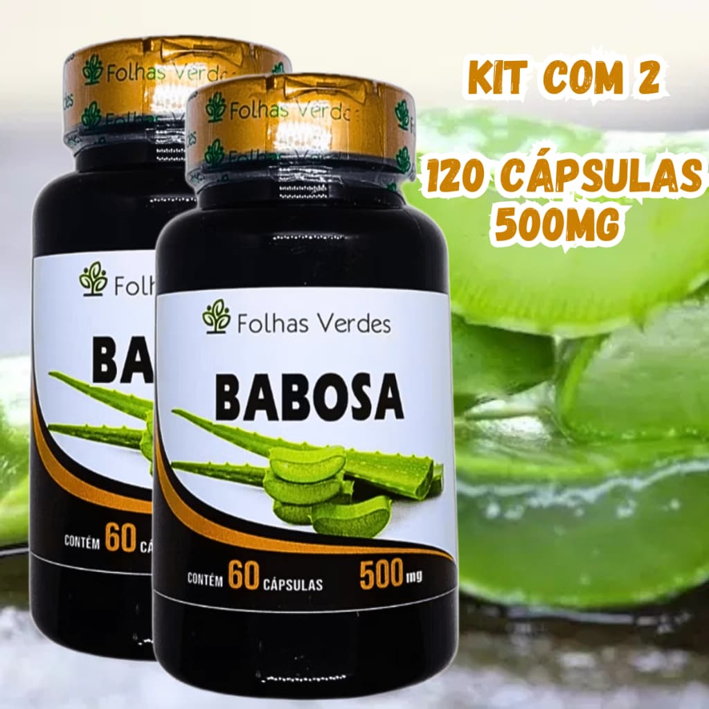 Babosa em cápsula 120 cápsulas 500mg