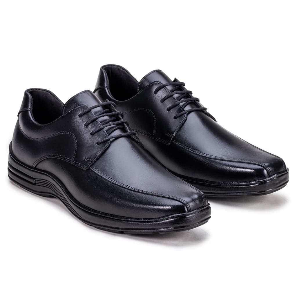 Sapato COURO LEGITIMO Anti derrapante Nobre Masculino Oxford Casual Confortável Preto Café Esporte Fino Elegante