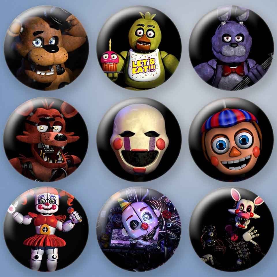 Bottom: Five Nights at Freddy’s (fnaf) (broche alfinete)