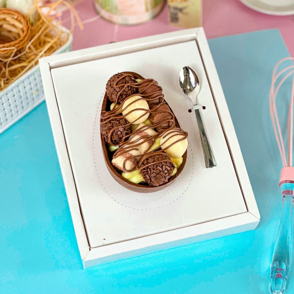 KIT 5~20 Cxs Ovo de Colher 100g/250g/350g/500g/1kg - Ajustável/Mini Confeiteiro/6 Ovos 50g/Trio/Duo