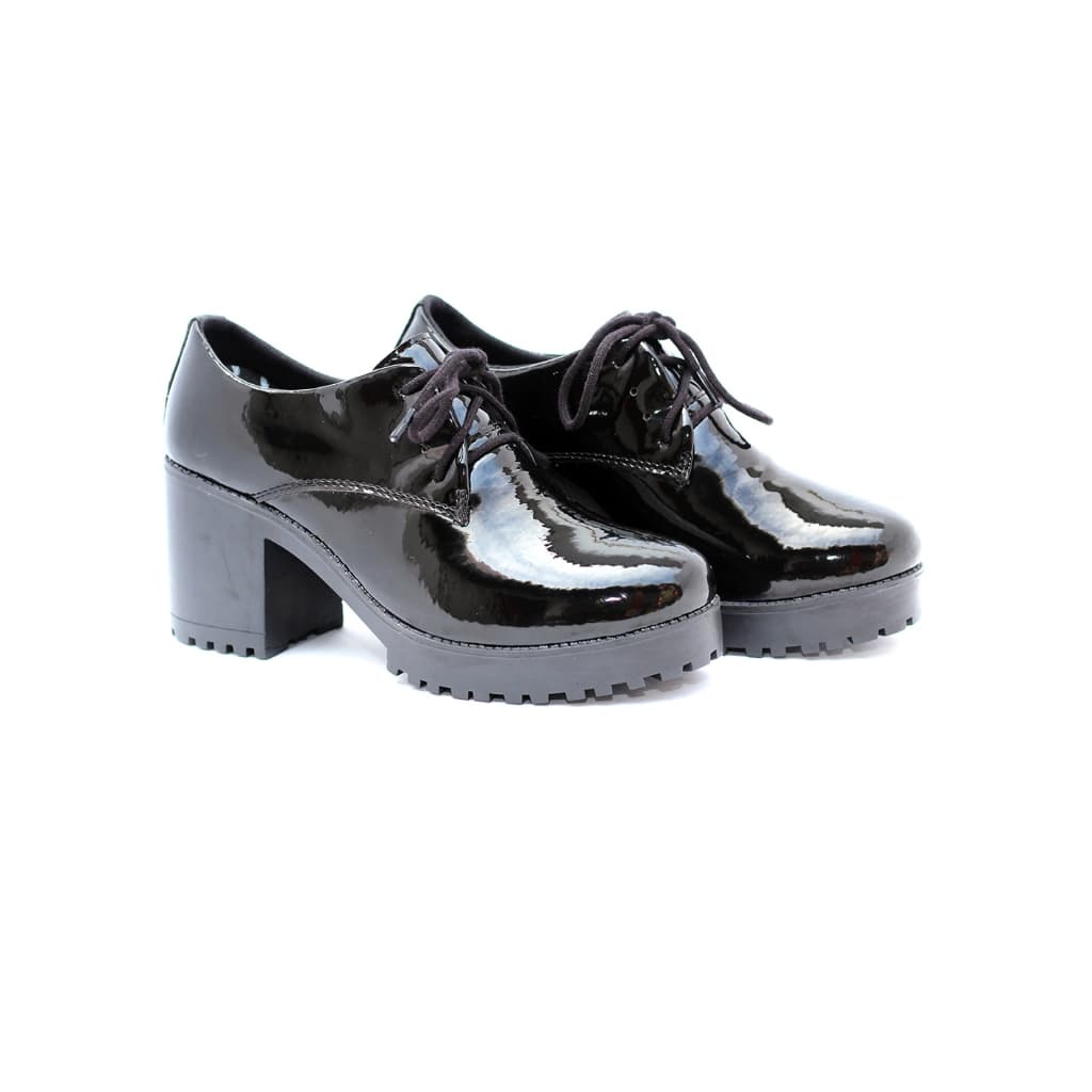 Sapato Oxford Feminino Salto Alto Casual