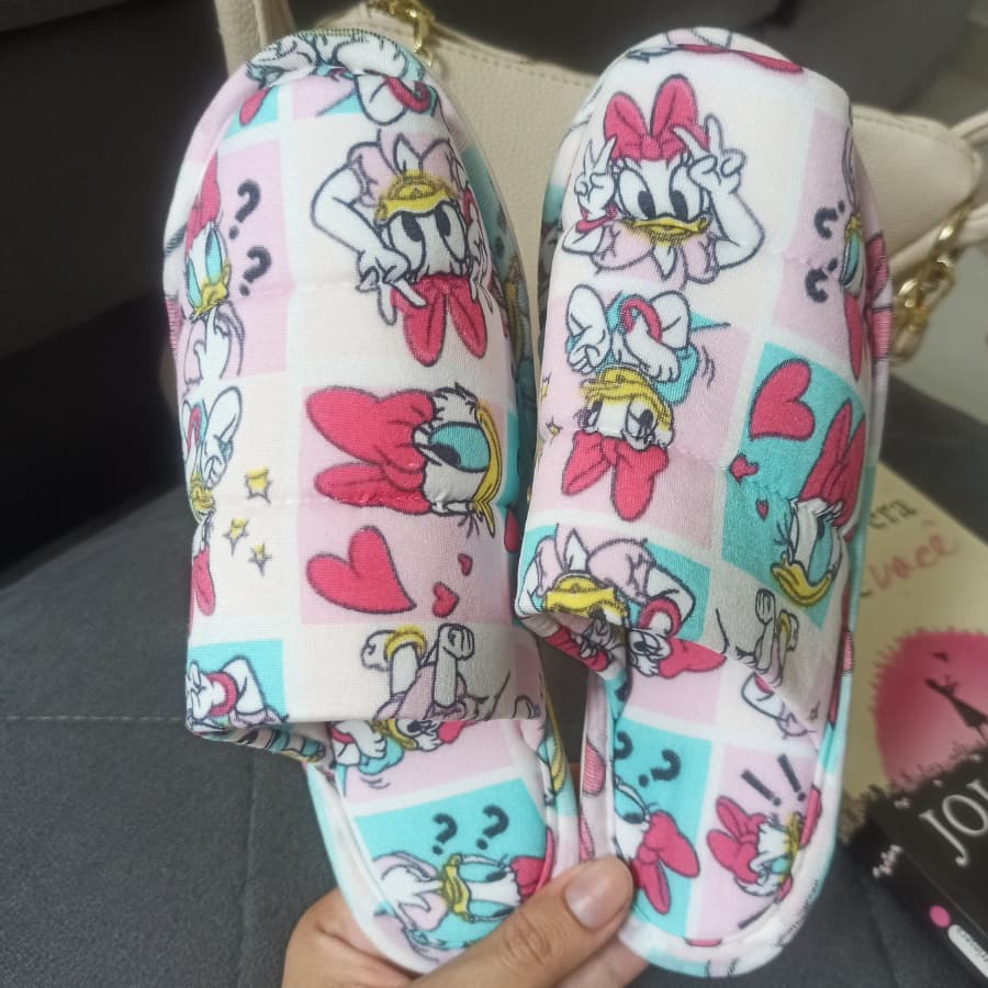 Pantufa Acolchoada Estampada Chinelo Confortável e Quentinha
