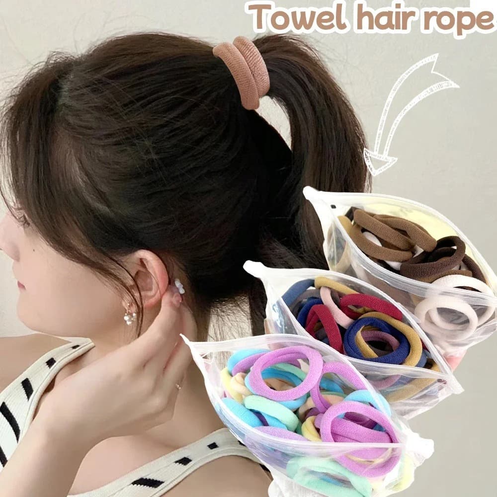 KIT 100 unidades Médio Xuxinha para cabelo de Meia e elástico para cabelo Scrunchie-GUI