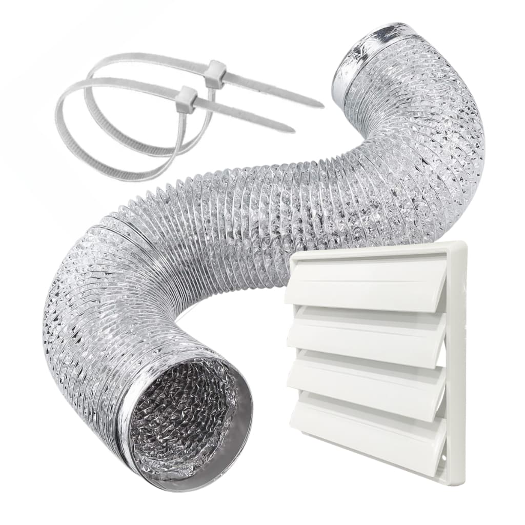 Kit Duto Flexível Ventilação Ar 150mm 6 Pol 3 Metros Para coifas