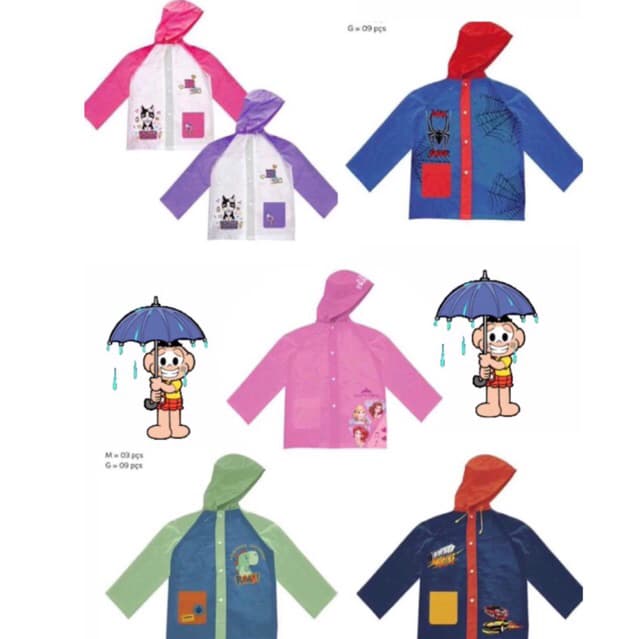 Capa de chuva infantil/Unisex