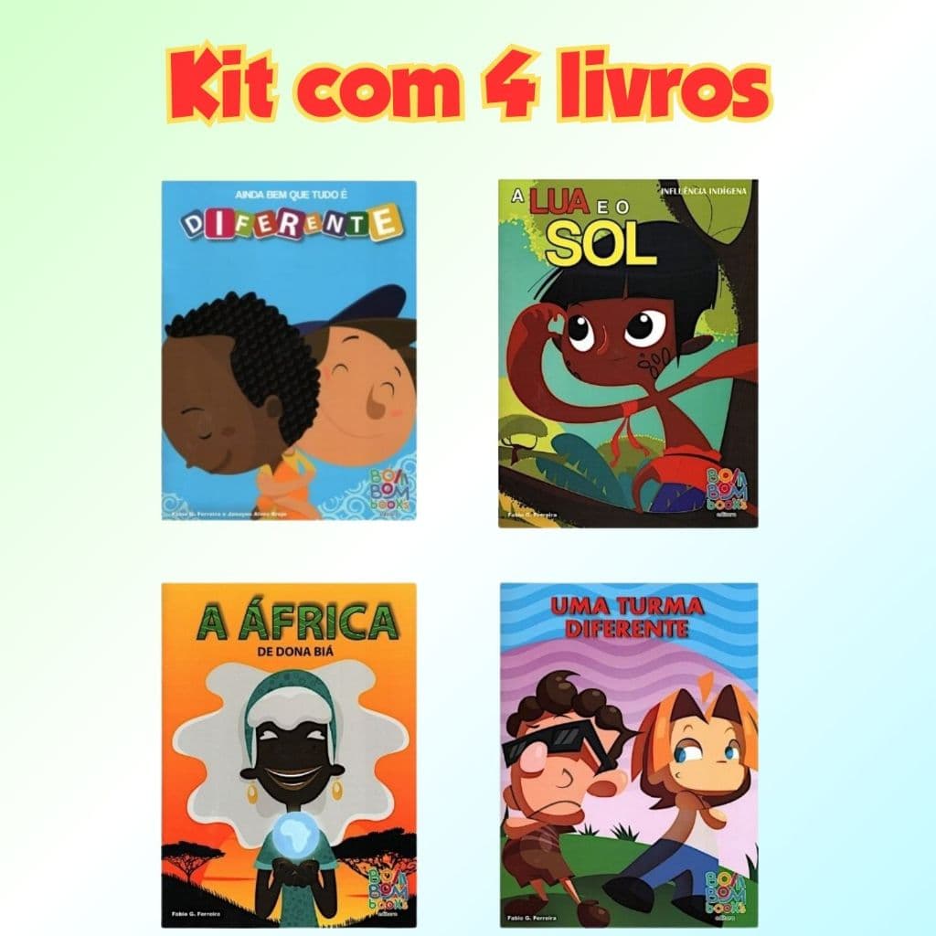 Kit com 4 Livros da Coleção Sobre As Diferenças - Fábio G Ferreira, Editora Bombom Books