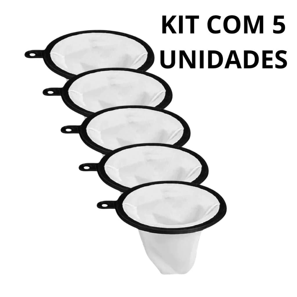 Kit 5 Filtro Coador Café Permanente Coa Fácil 102 e 103 Poliéster Reutilizavel
