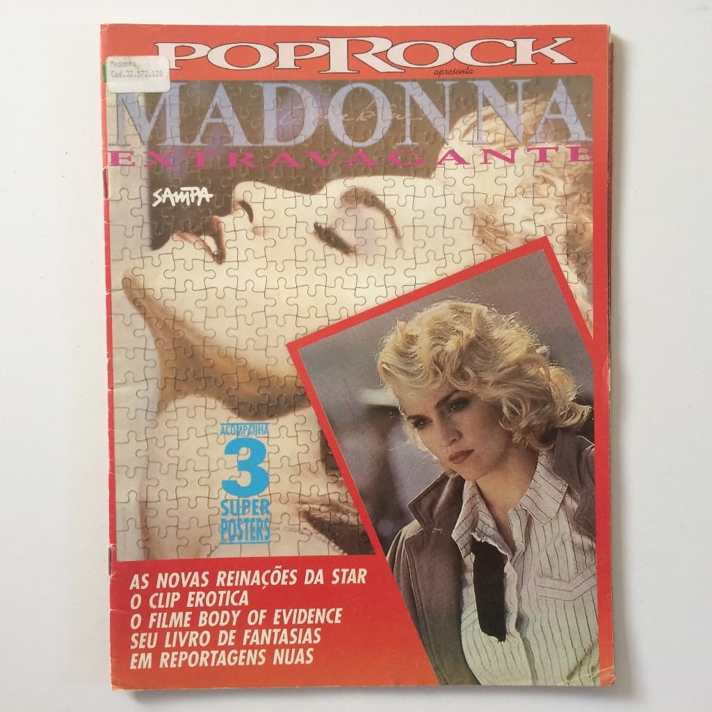 MADONNA REVISTA POP ROCK RARIDADE COM 3 POSTERS COMPLETA