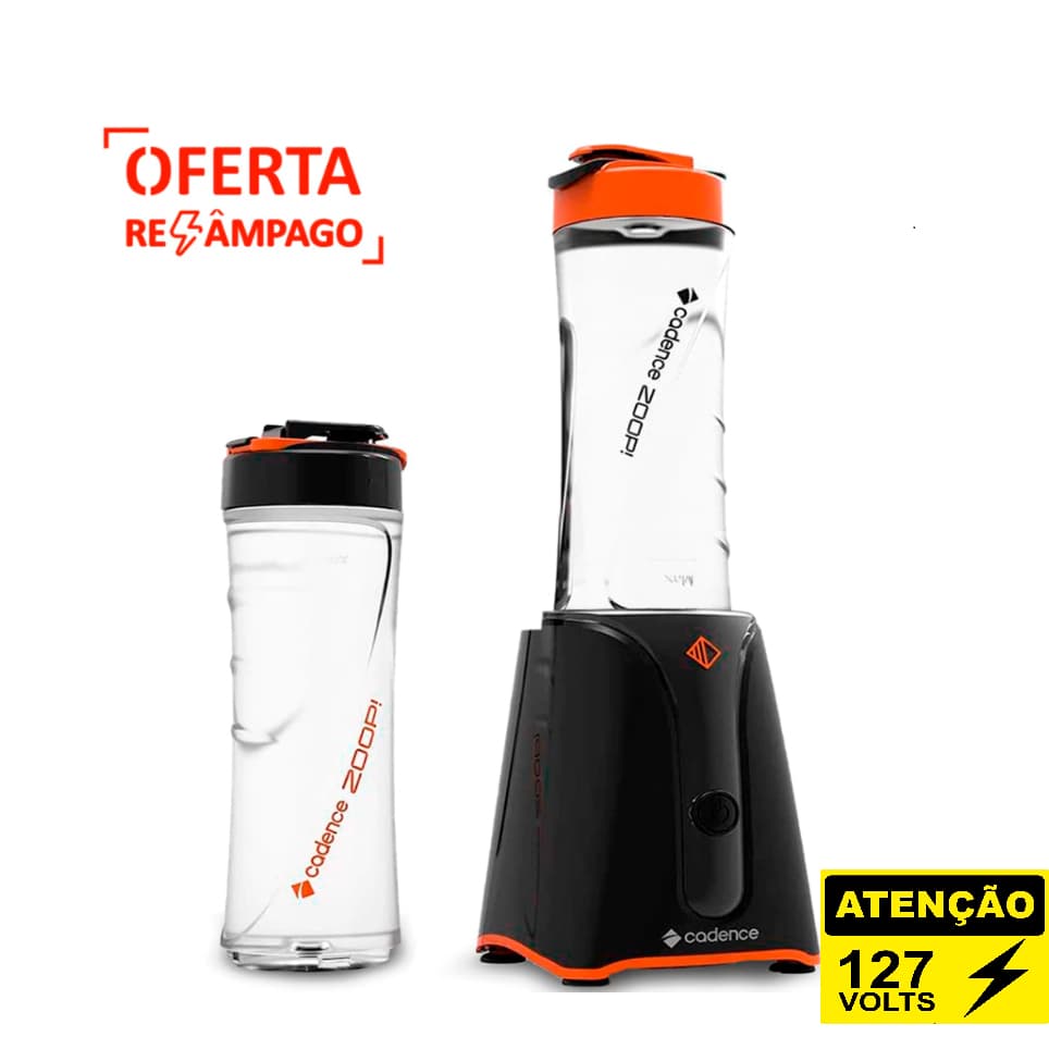 Liquidificador Blender Cadence 2 Jarras De 500ml Preto 127v