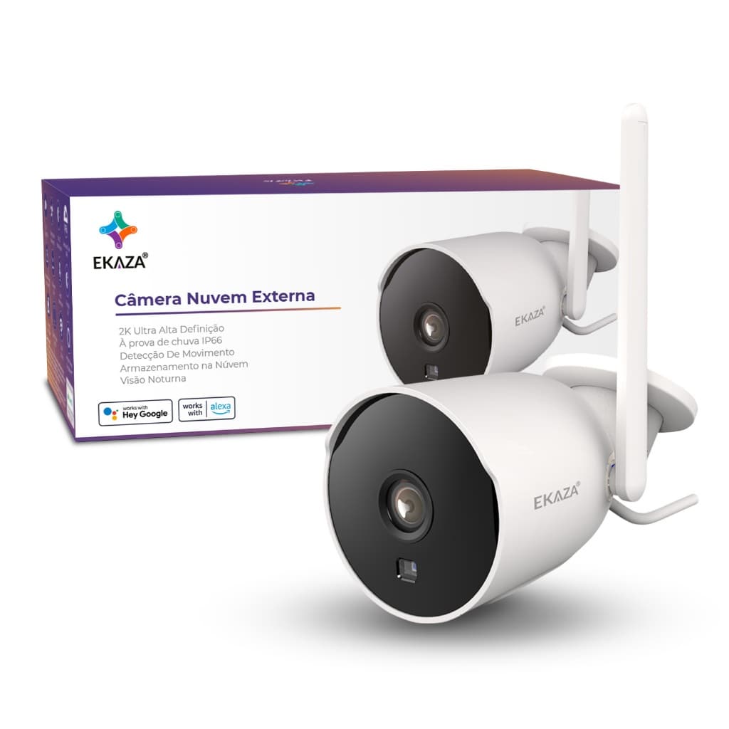 Câmera De Segurança Ekaza EKJS-T2233 Com Resolução 3mp Branco