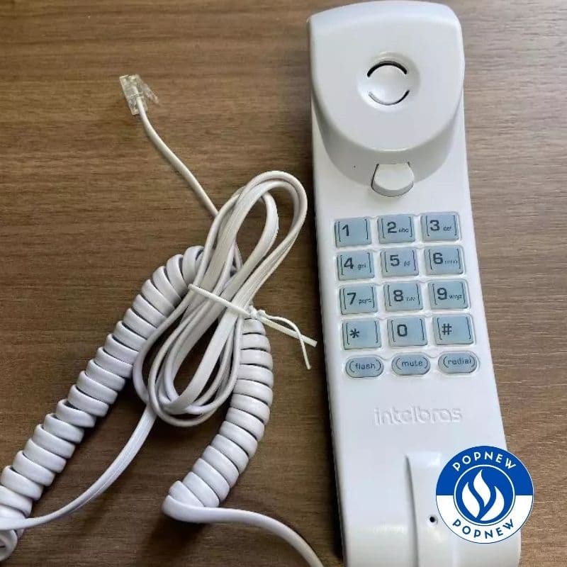 Telefone interfone Fixo gondola para parede ou mesa tc 20 cinza Intelbras