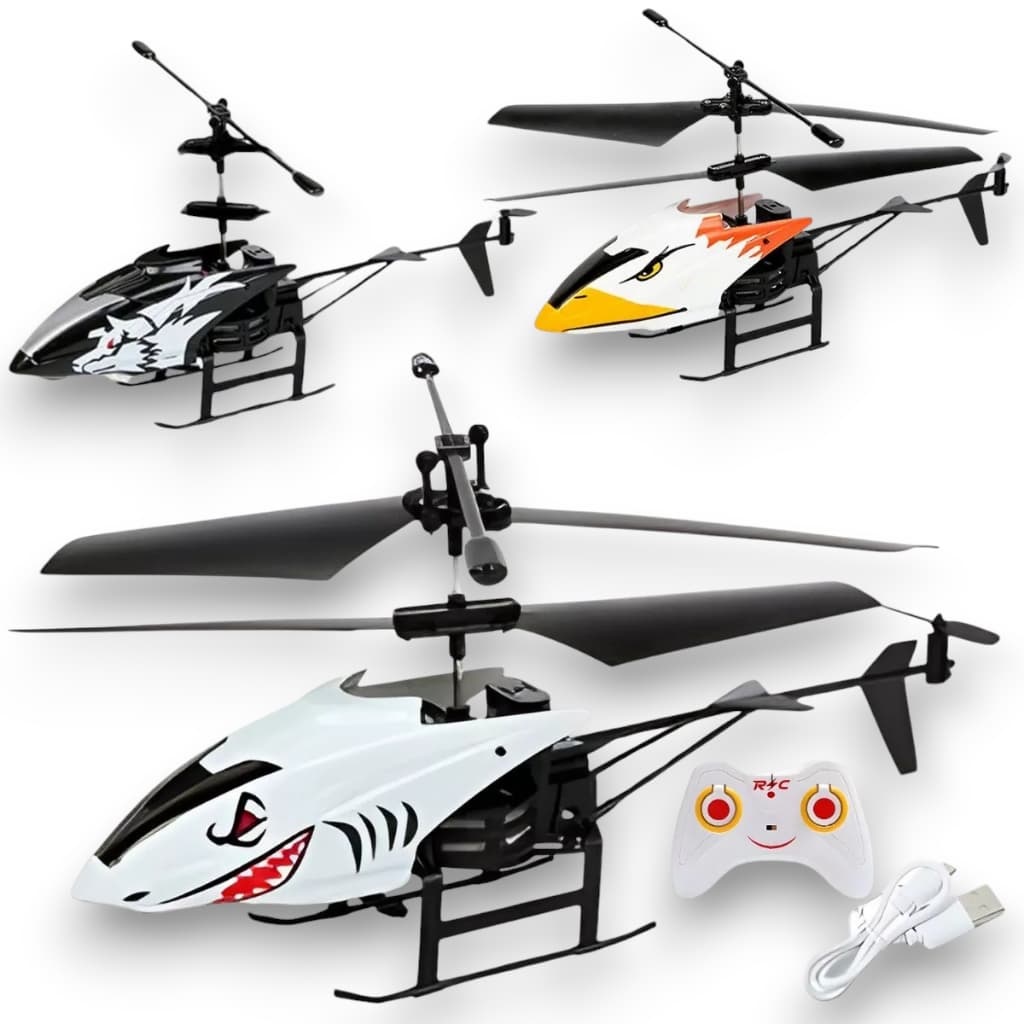 Helicóptero Voador Controle Remoto Sensor Recarregável Mini Drone Avião Brinquedo