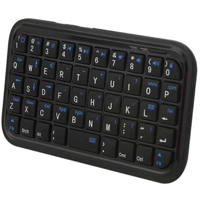 Teclado Sem Fio Recarregável Preto  Slim Mini Bluetooth 49 Teclas p. iPad Smartphone Tablet Laptop