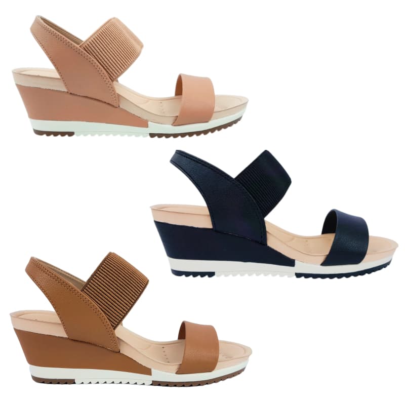 Sandália Modare Anabela Feminino Ortopédico Ultraconforto Confortável Macio Leve Original Calce Fácil Elástico Original