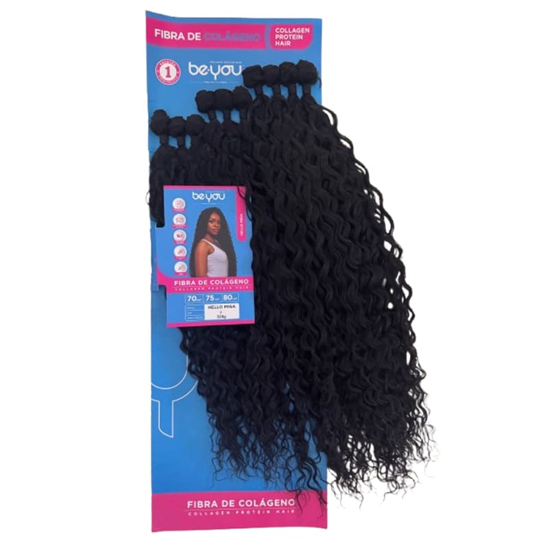 Cabelo Fibra De Colágeno 80cm Na Tela 320g Be.you Hello Miga