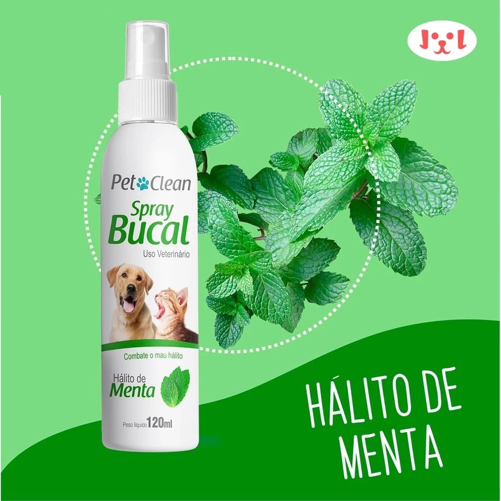 Kit 2 Spray Bucal Contra Mau Hálito E Tártaro Para Cachorro e Gato  Sabor De Tutti-Frutti E Menta