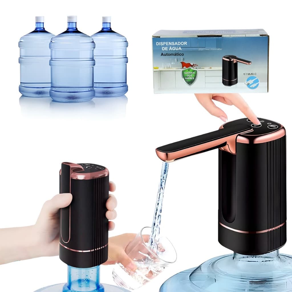 Bomba Elétrica Dispenser De Galão Universal Com Carregamento USB Para Galão Garrafão De Água luxo
