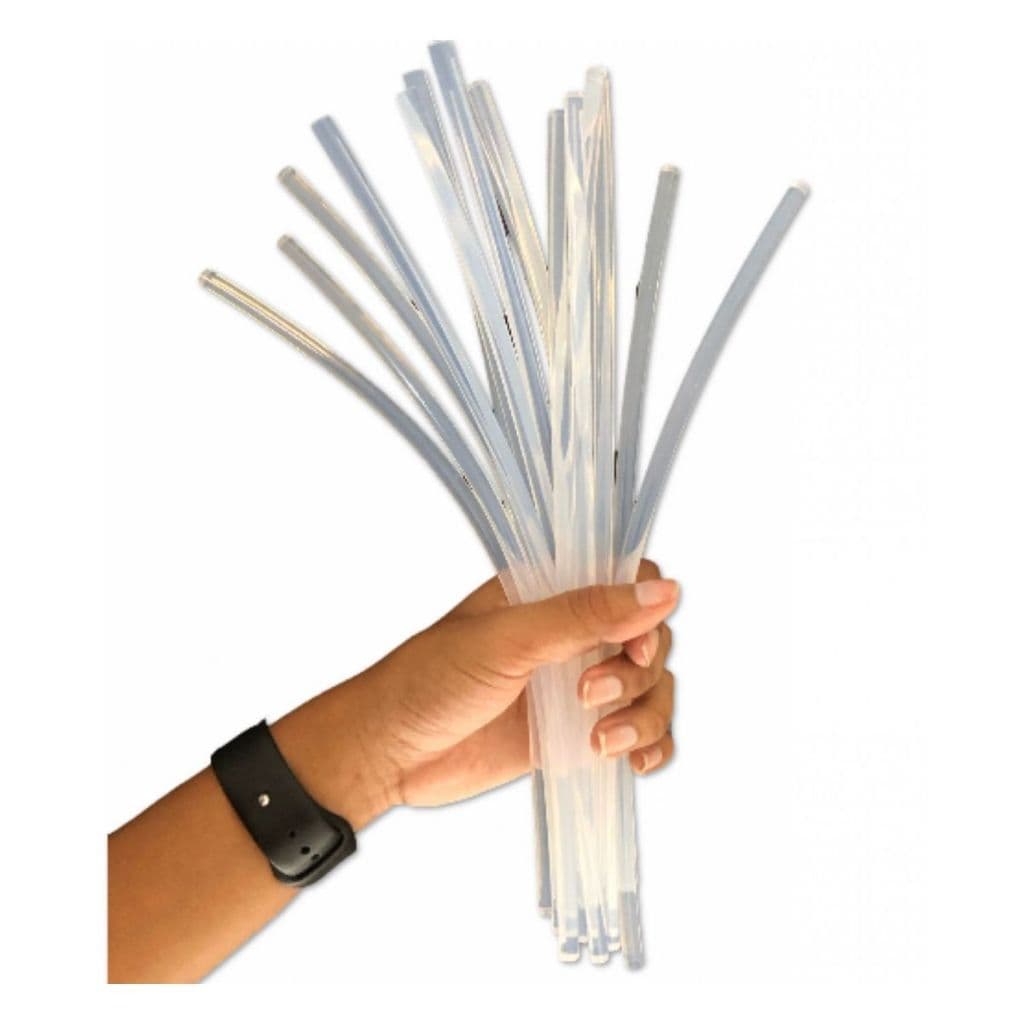 Kit 10 a 82 Bastões de Cola Quente fina  7,0mm  30 Centimetros transparente.