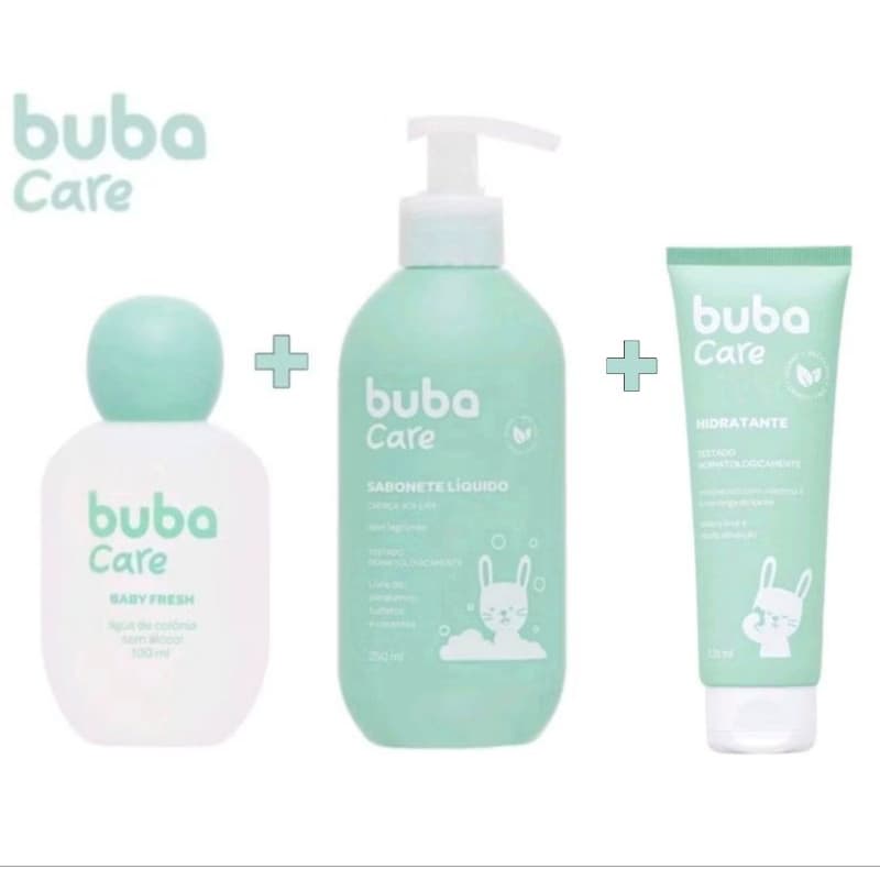 kit bebê colônia + sabonete líquido 250ml + hidratante Buba Care