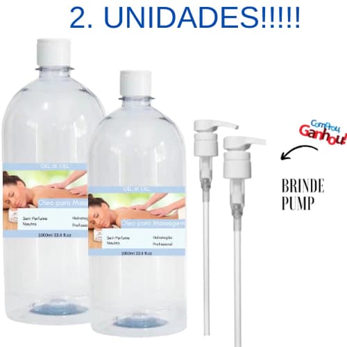 Kit Óleos de Massagem Neutro Sem Perfume 2x1L (2 peças)