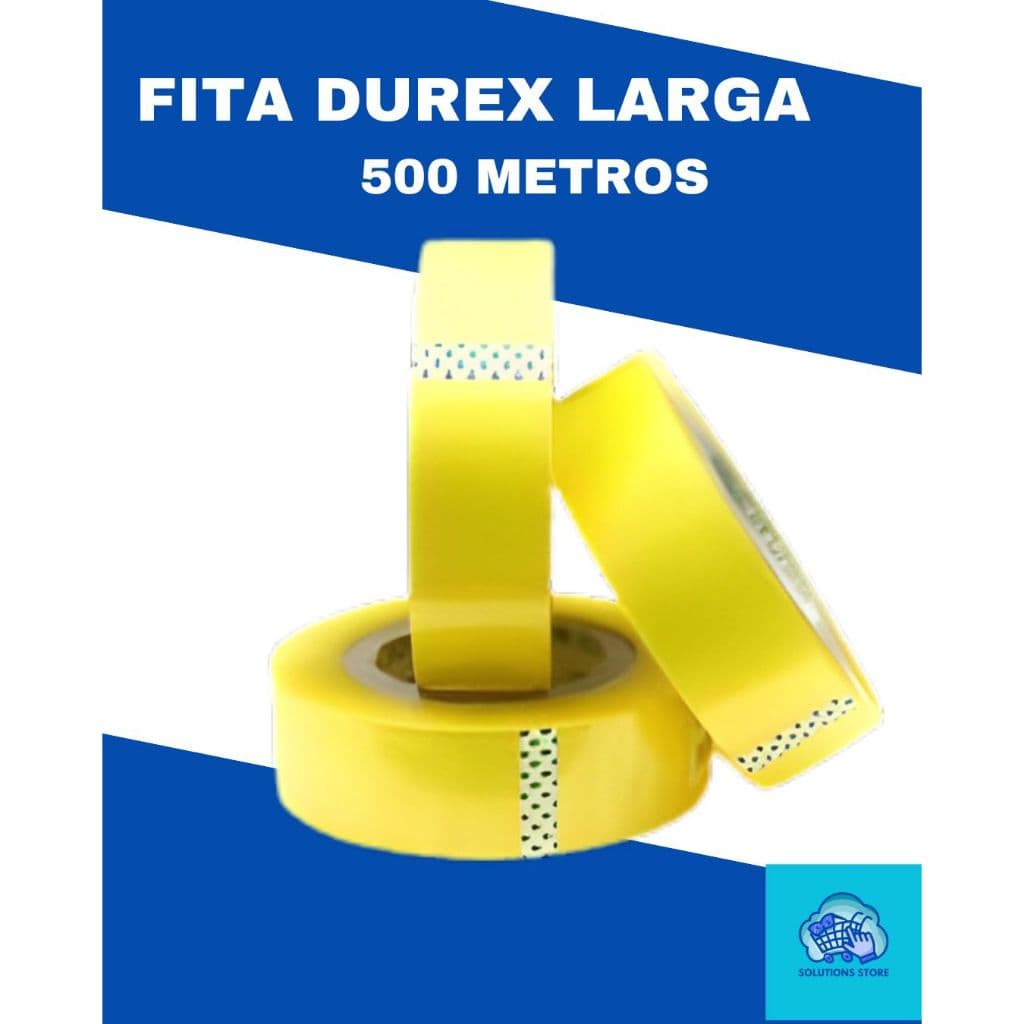 Fita Durex Larga 500m Transparente Direto da fábrica