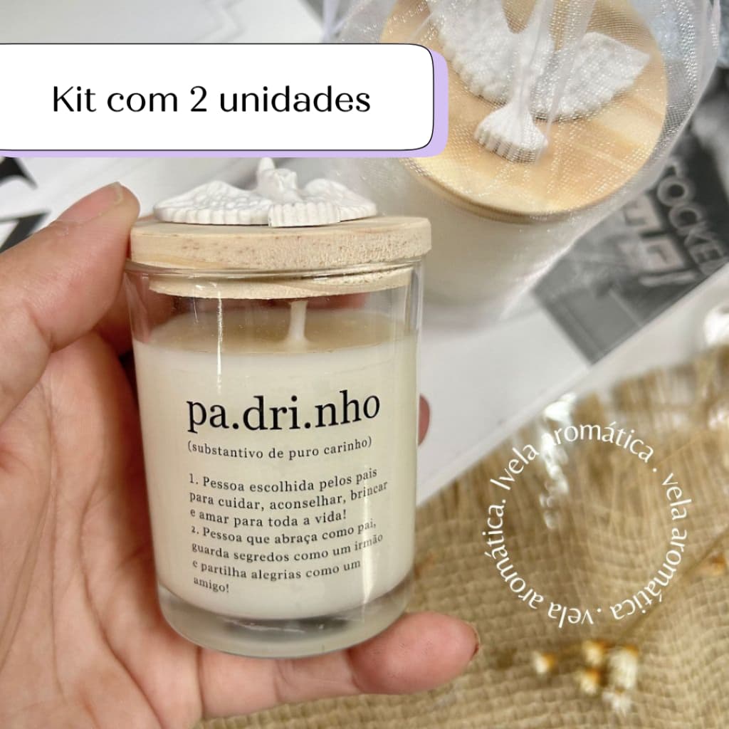 Kit 2 Lembrancinhas de Batizado 1 padrinho + 1 madrinha PRONTA ENTREGA