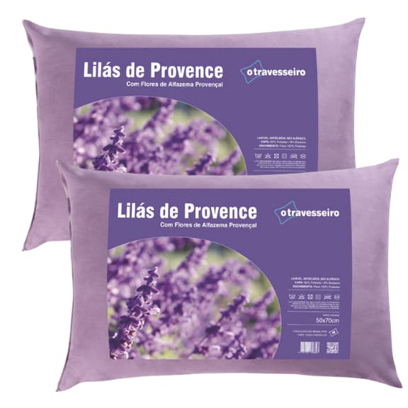 Travesseiro Antialergico com Aromaterapia Lavanda 50x70 Toque Aveludado Ajuda na Insônia e Ansiedade