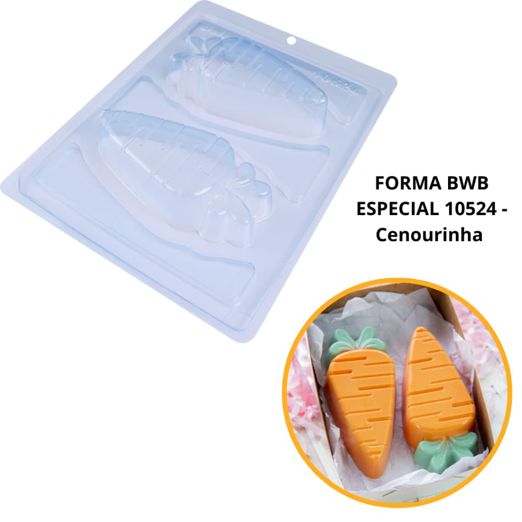 1~4 FORMAS SILICONE BWB 3 PARTES PÁSCOA CENOURINHA 10524 (BWB ESPECIAL) LANÇAMENTO PASCOA (CHOCO)