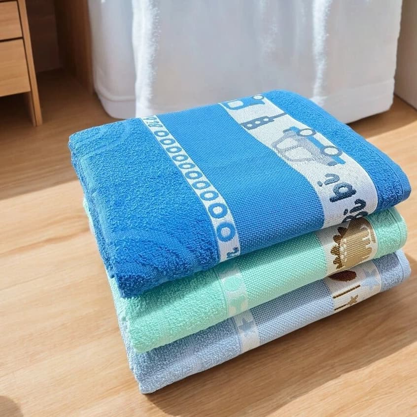 Kit 2 Toalha de Banho Infantil Kids Para Bordar Ponto Cruz 100% Algodão