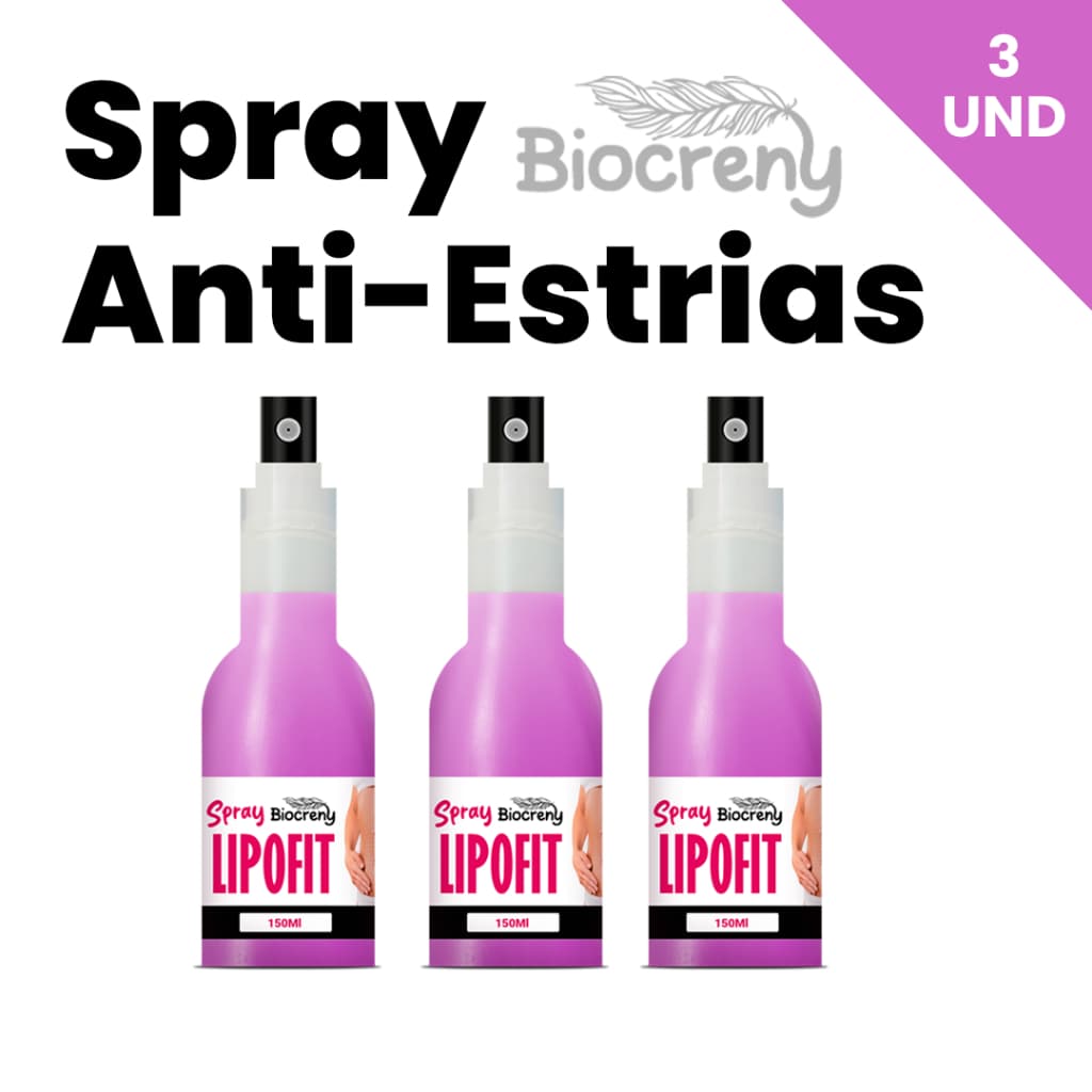 Kit 3 Spray Lipofit: Melhora Sua Circulação Sanguínea Redutor de Medidas Queima Gordura Reduz Celulite Estria 150ml cada