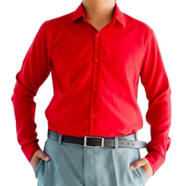 Camisa Social  Manga Longa Masculina Com Bolso Tecido Leve