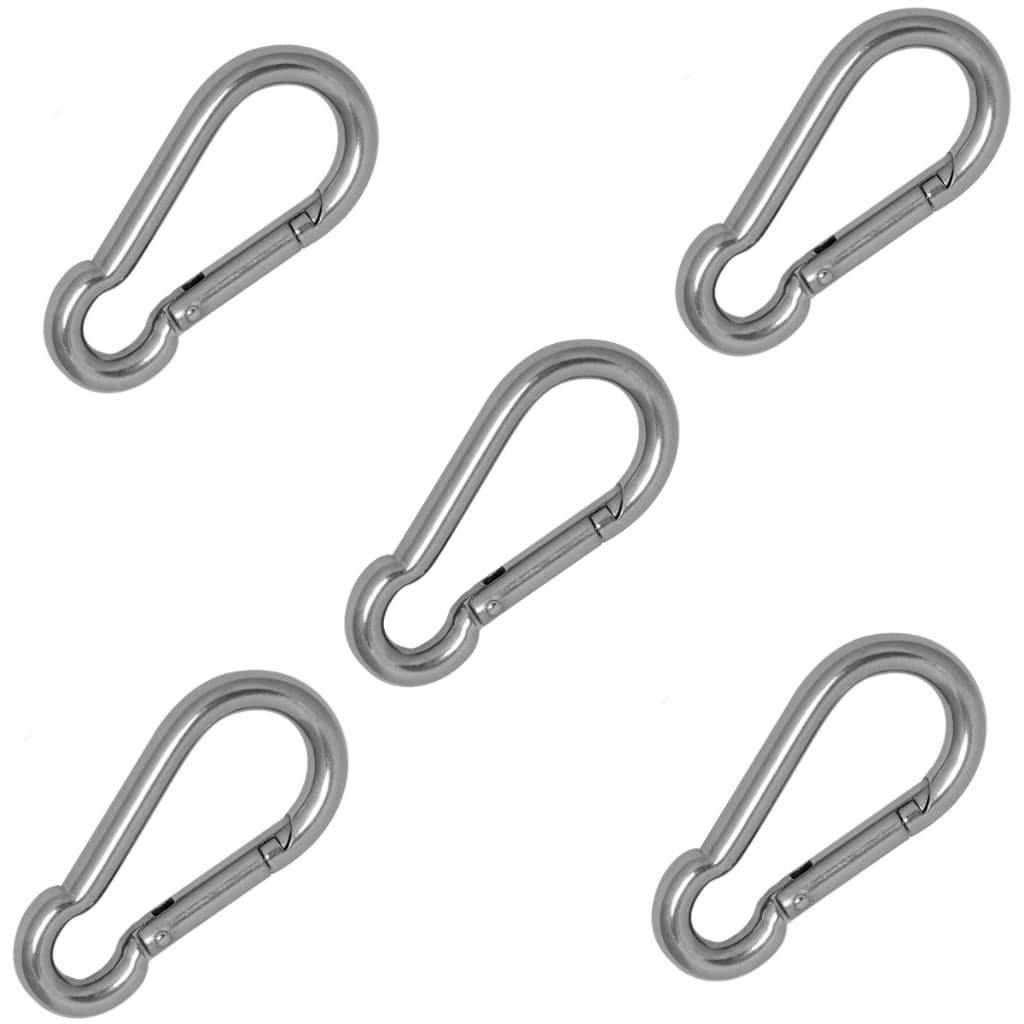 5 Mosquetão 5cm Academia Profissional 150kg Reforçado