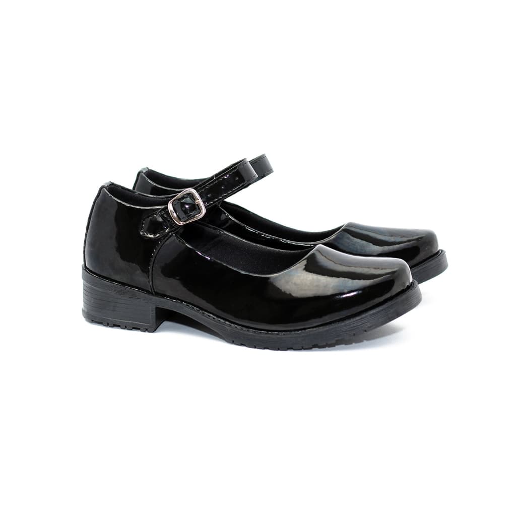 Sapato Mary Jane Feminino Salto Baixo com Fivela Ajustável