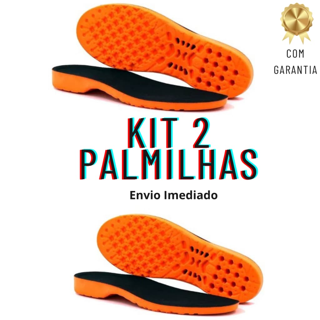 Kit 2 Pares Palmilha Ortopédica Anatômica Soft Gel Confortável  Macia Reduz Dores nas Pernas Esporão