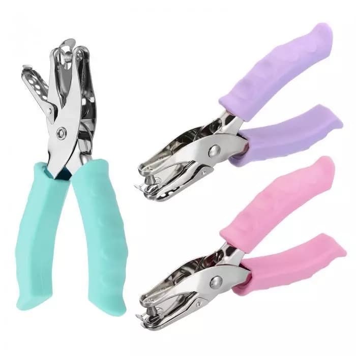 Perfurador De Papel Com 1 Furo Redondo 6mm Cores de Pastéis