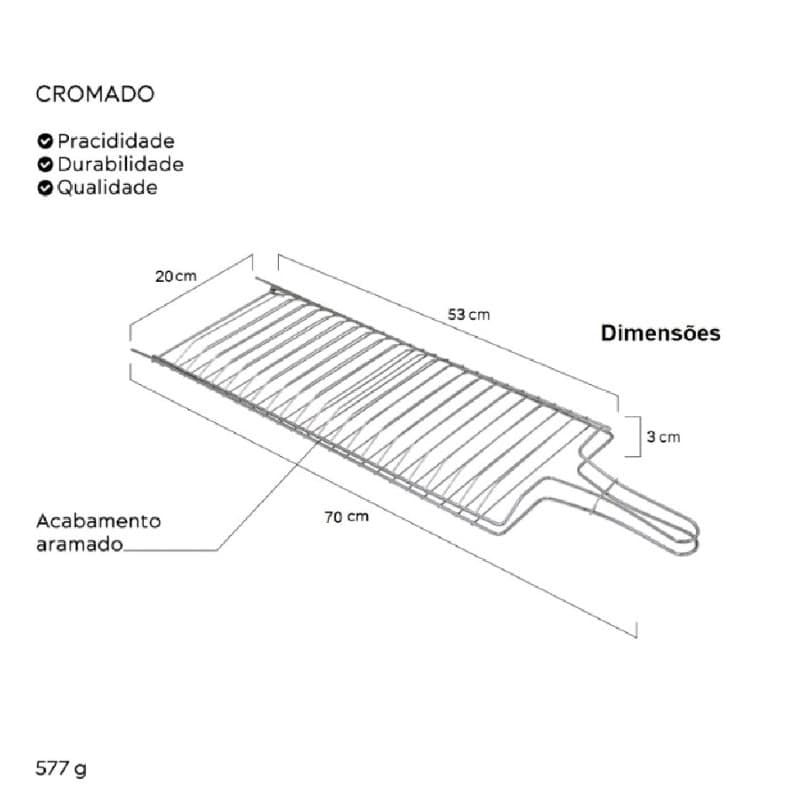 grelha  dupla para assar frango peixe linguiça etc...