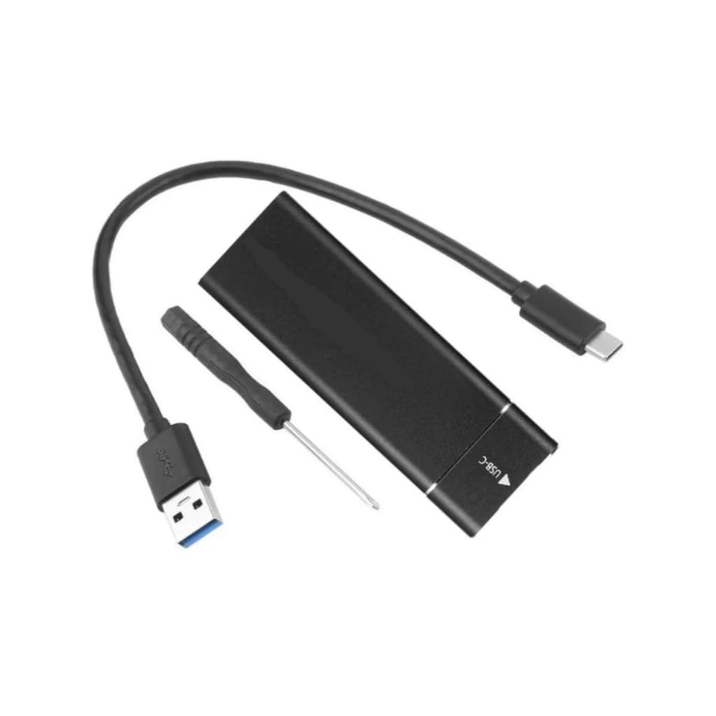 Adaptador Gaveta Case para HD SSD M2 Sata NGFF B+M X USB 3.1 TIpo C + USB Kit Instalação