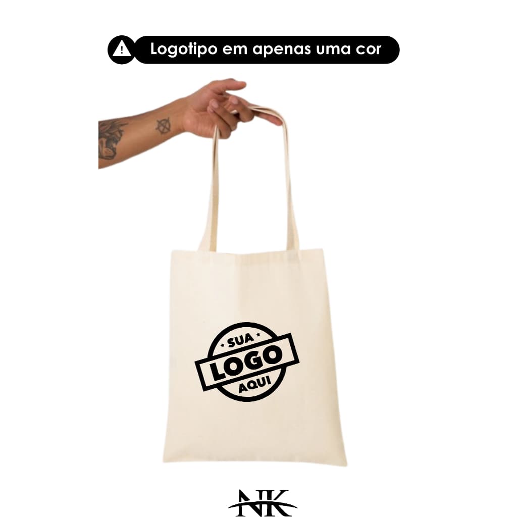 20 Sacolas 30x40 Personalizadas Ecobag Algodão Cru