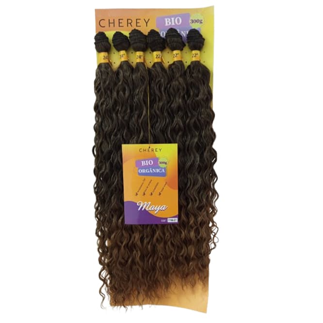 Cabelo Cacheado Bio Orgânico Na Tela Maya Curly 300g 60cm