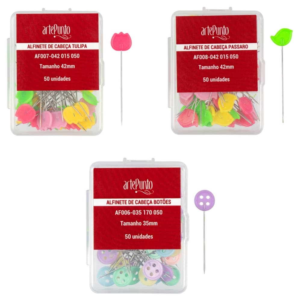 Alfinete de Cabeça 35/42mm (caixa com 50 unidades) - Artepunto