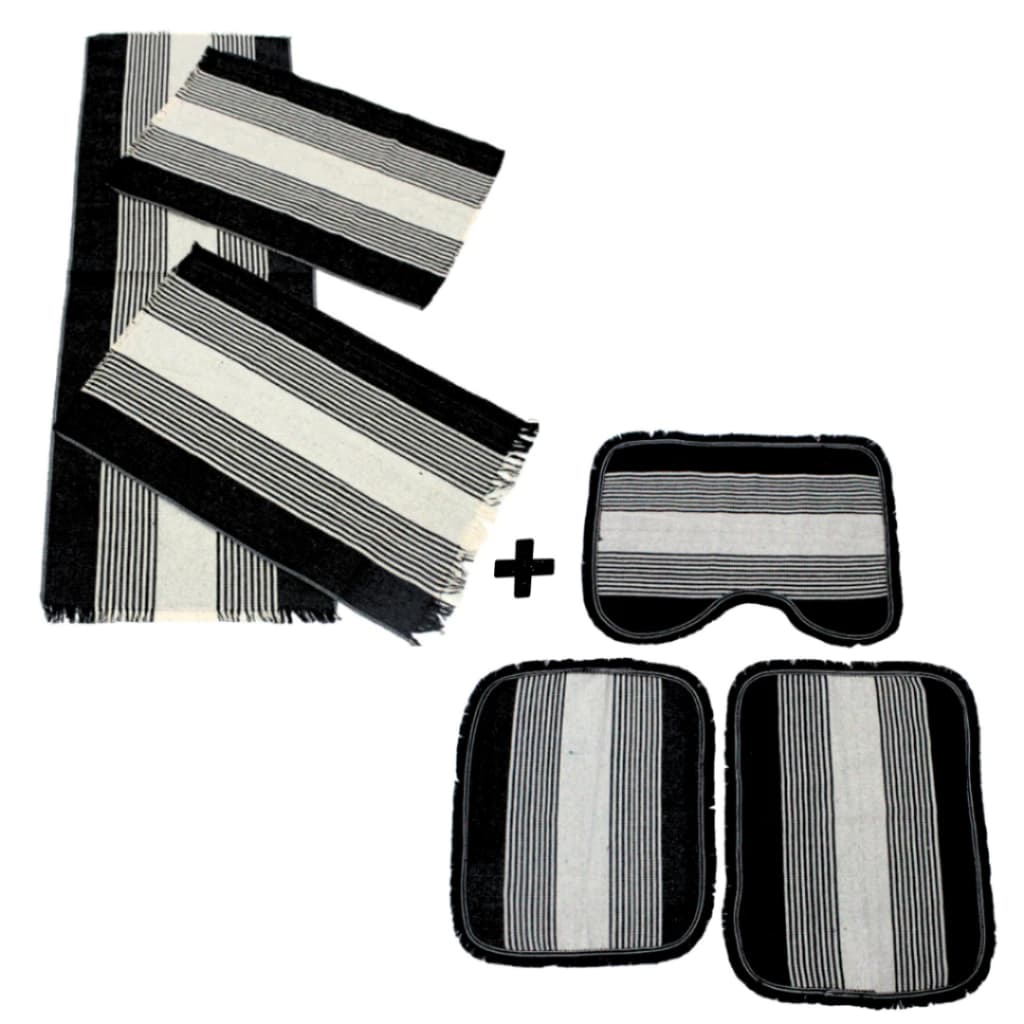 Jogo de Banheiro + Jogo Passadeira Tapete Cozinha 3 Peças Casa Nova Preço baixo