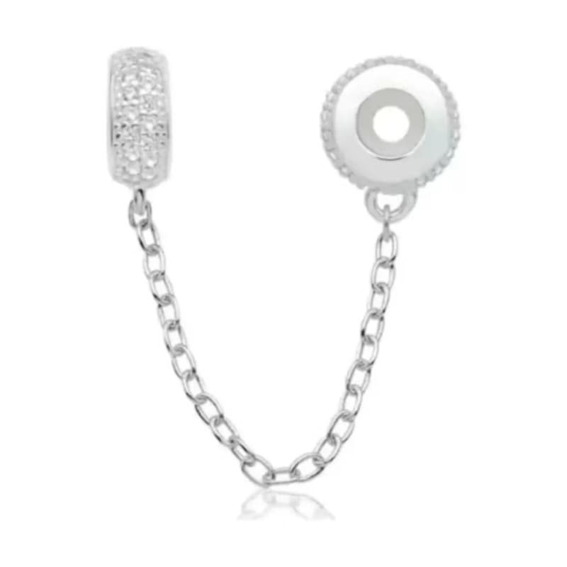 Trava de Segurança para berloque banhada a prata 925