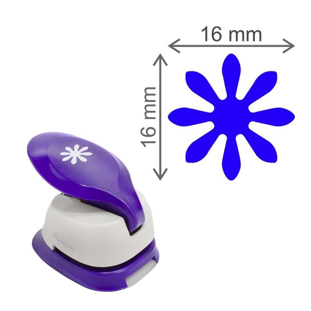 Furador Scrapbook Regular Papel E Eva Margarida 1,6cm (16mm) Toke e Crie