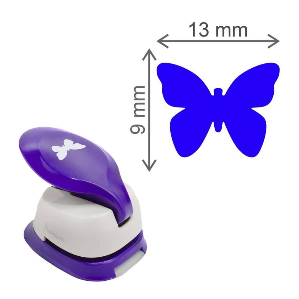 Mini Furador Scrapbook Papel E Eva Borboleta 1,3cm (13mm) Toke e Crie