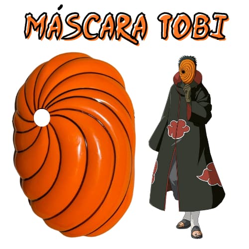 Máscara do Tobi Naruto em PVC ultra resistente
