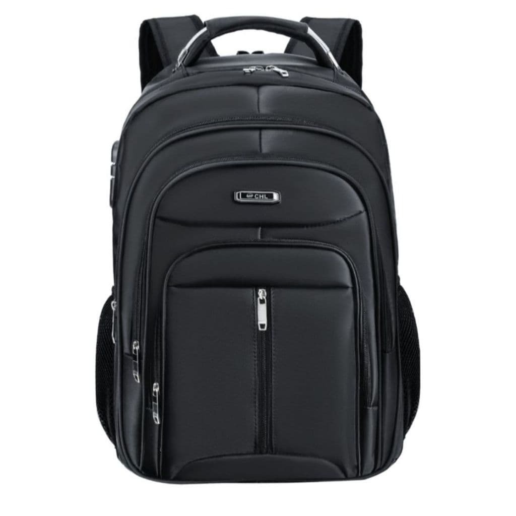 Mochila Grande C/Cadeado Cabo de Aco Impermeável Faculdade Executivo Reforçada Notebook Cadeado 8109