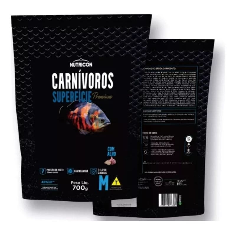 Ração Nutricon Carnivoros Superficie Bag 700g