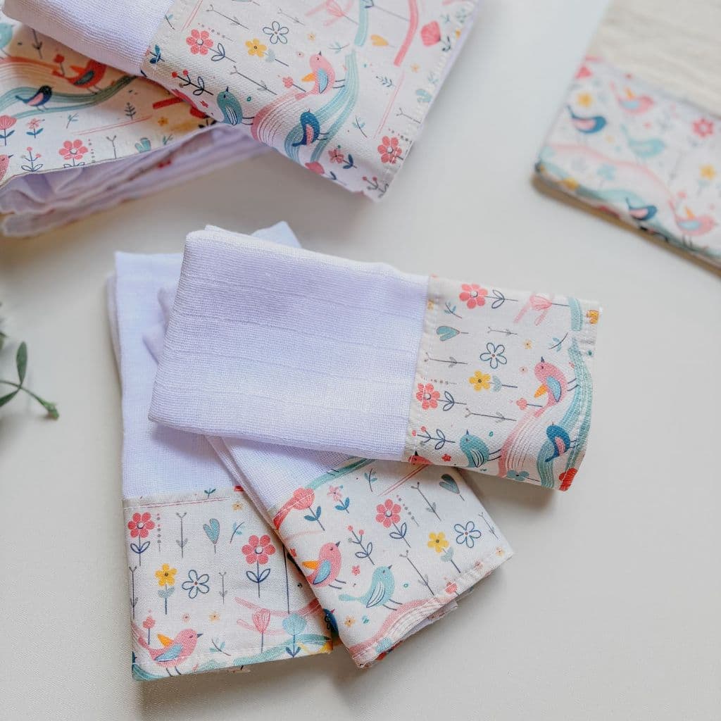 Kit 3 Fraldas de Boca  100% Algodão com Saquinho Presenteável Ceci Petit Home