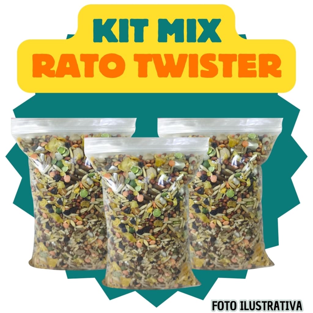 Kit Mix de Sementes Rato Twister de 250gr