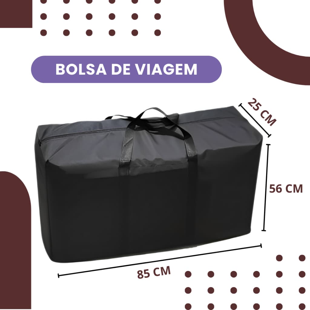 Bolsa Sacoleira Grande p/ Viagem, Compras, Mudança - Impermeável